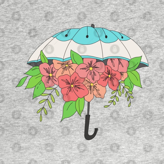 Umbrella of Flowers by Nataliatcha23